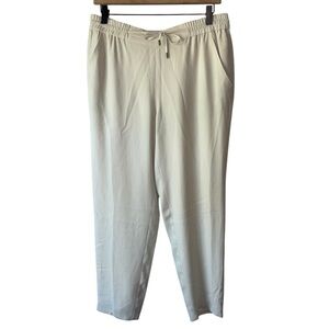 NWT Eileen Fisher Silk Ankle Pant Bone Cream Color size Petite Medium Pull-On
